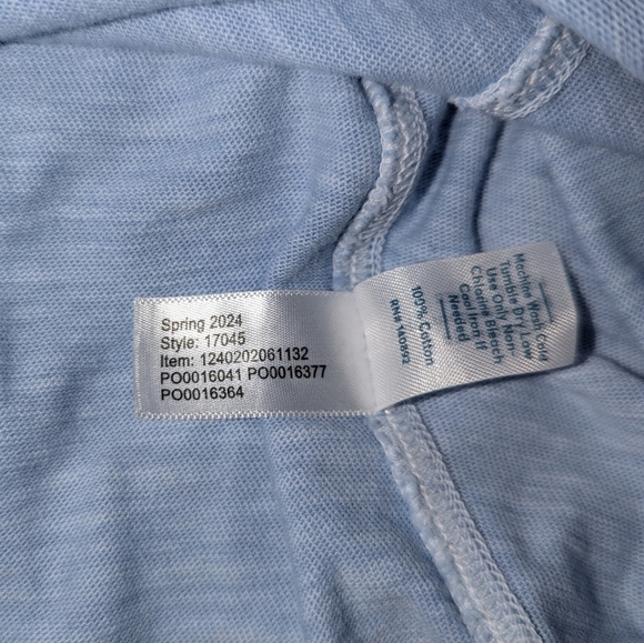 Marine Layer Sadie Vintage Slub Longsleeve Blue Women's XL - Picture 11 of 11